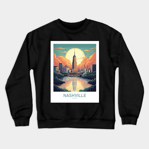 NASHVILLE Crewneck Sweatshirt by MarkedArtPrints